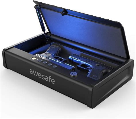 buy awesafe gun safe with fingerprint identification and biometric lock one handgun capacity
