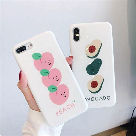 Cute Avocado Peach Phone Case 🥑 🍑 Phone Cases Glitter Iphone Case