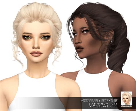 Sims 4 Hairs ~ Miss Paraply May S 141 Hair Retextured
