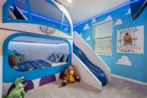 Ultimate Toy Story Room Buzz Lightyear Bunkbed And Slide Full Size