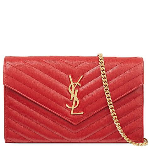 Widest selection of new season & sale only at lyst.com. YSL Envelope Chain Clutch - Red - Adorn Collection
