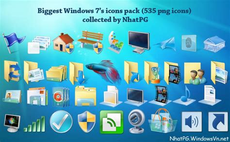 Big Windows 7s Icons Pack By Nhatpg On Deviantart