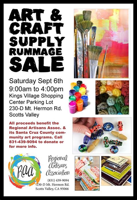 Art And Craft Supply Rummage Sale My Scotts Valley