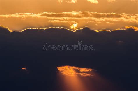 Sunset Sky With Burning Clouds Stock Photo Image Of Burning Lamp