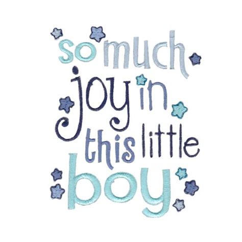 So Much Joy In This Little Boy Machine Embroidery Design Etsy