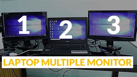 Triple Monitor On Our Laptop Multiple Display Windows 10 Youtube