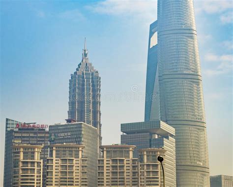 Pudong Financial District Shanghai China Editorial Stock Photo