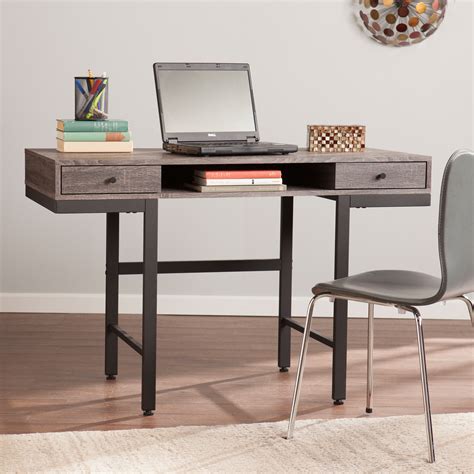 Smooth realspace magellan collection corner desk in gray. Southern Enterprises Ranleigh Writing Desk - Weathered ...