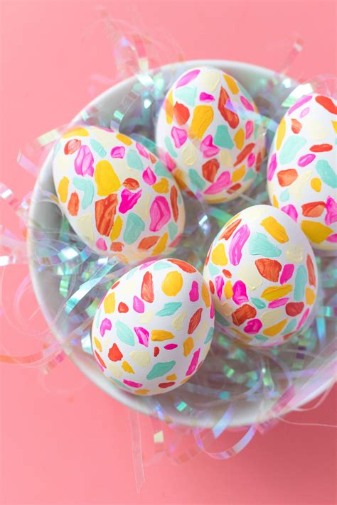 My diy is on how to make stained glass paint with your own hands very simply and quickly. DIY Terrazzo Easter Eggs | Club Crafted