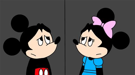 Mickey And Minnie Thinking Each Other On Bunker By Marcospower1996 On