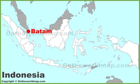 Batam Island Location On The Indonesia Map