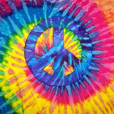 Peace Sign Tye Dyed Tee Shirt Mens Womens Size Med Hippie Tie Dye Tees