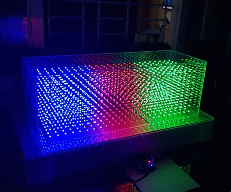 8x24x8 Red Green Blue Led Cube 8 Steps With Pictures Instructables