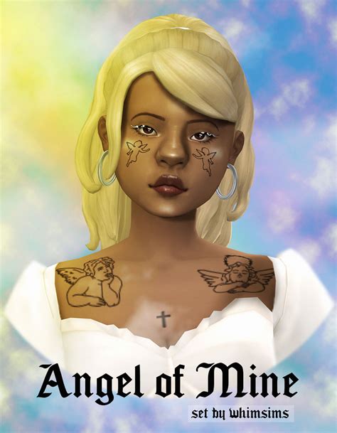 The Sims 4 Angel Of Mine Set Tattoo Micat Game