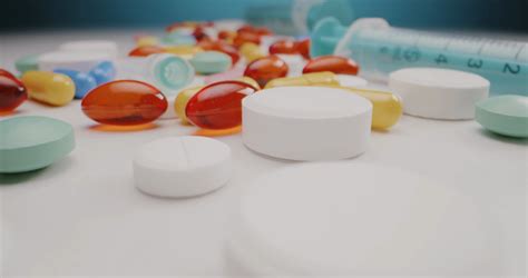 Close Up Shot Of Various Pills Spread On Stock Footage Sbv 338411146