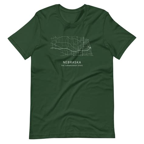 Nebraska State Road Map T Shirt From Clark Street Press