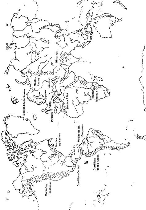 Planisferio se encuentra en blanco y negro y contiene los nombres de todos los pa ses mapamundi sin nombres este planisferio no incluye los nombres de los pa ses pero s las divisiones pol ticas es decir est n marcadas todas las fronteras puede ser til por si necesitas rellenarlo s lo con algunos nombres de pa sesblogresultados mapas planisferio. Mapamundi con las cadenas montañosas más importantes ...