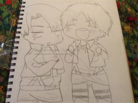Drawing Chibi Levi X Eren Attack On Titan Wip By Littletitanslayer