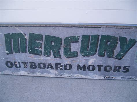 Vintage Mercury Outboard Motor Sales And Service Storefront Sign