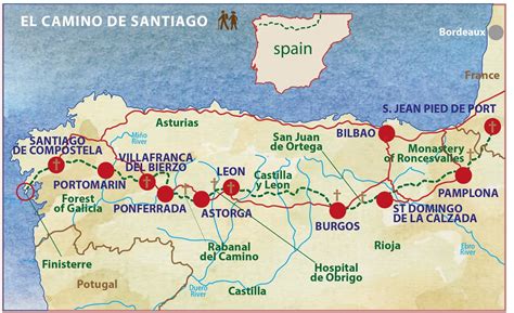 Camino De Santiago French Route Map Images And Photos Finder