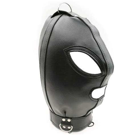 Buy Ultrafun Leather Full Face Gimp Mask Unisex Hood Zipper Eyes Mouth