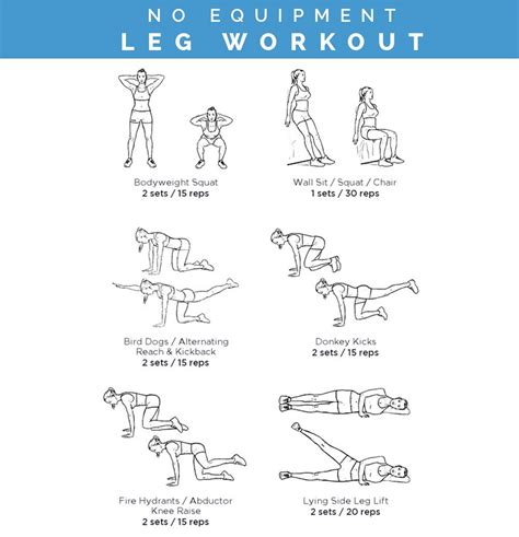 5 Day Leg Workouts At Home Without Weights With Comfort Workout Clothes