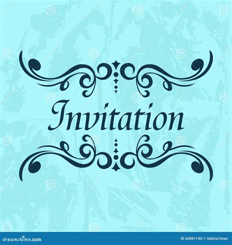 Invitation Vector Template Stock Vector Illustration Of Card 62881140