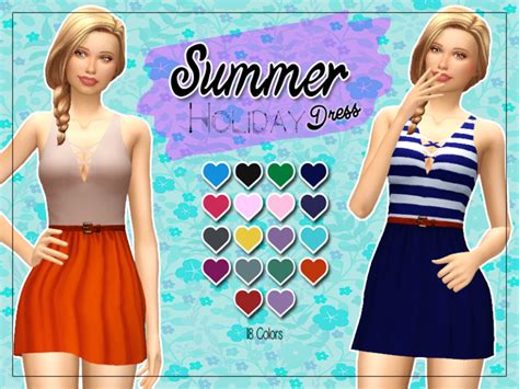 Kass Summer Holiday Dress Sims 4 Updates ♦ Sims 4 Finds And Sims 4