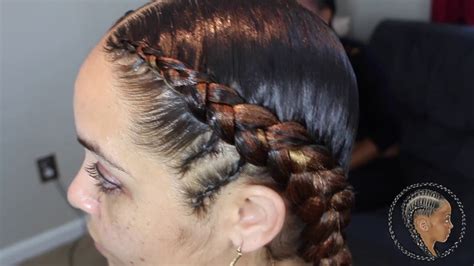 French braids cross over, and dutch braids cross under. Two Sleek Feed In Braids - YouTube