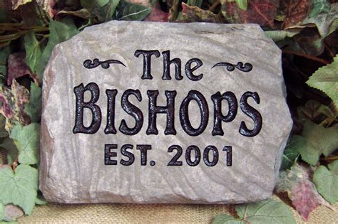 Average age at death of included rock stars (1) 36.9 years. Engraved Stone Welcome Rock - Etched In Stone | Stone ...