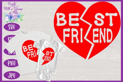 Best Friend Heart Svg Sibling Shirt Design 191945 Svgs Design