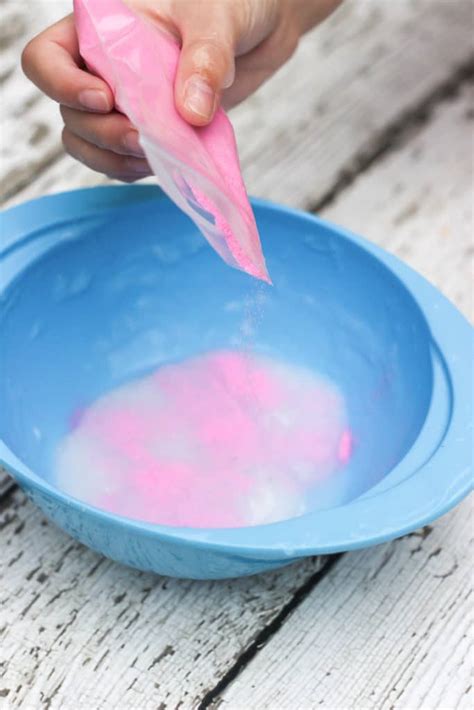 How to make slime with shaving cream. Pink Kinetic Sand Slime Recipe - Easy Kids Craft Idea