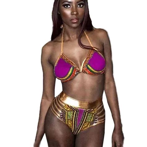 Bikini Women Bandage African Print Bikini Set Swimwear Sexy Bikini Women Two Piece Suits