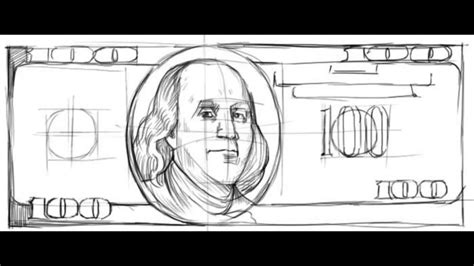 100 Dollar Bill Sketch At Explore Collection Of