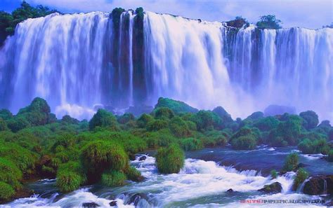 Beautiful Landscape Of Waterfall Hd Wallpaper Wallpaper Pic Collections