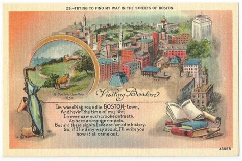 Vintage Postcard Boston Mass Streets Of Boston Unused Etsy
