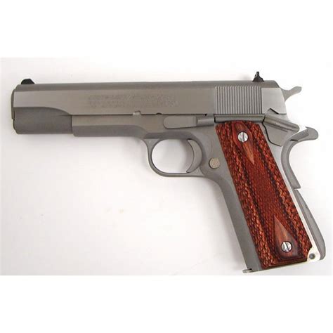 Colt Government Model 45 Acp Caliber Pistol With Stainless Steel Finish 70 Series Re Issue