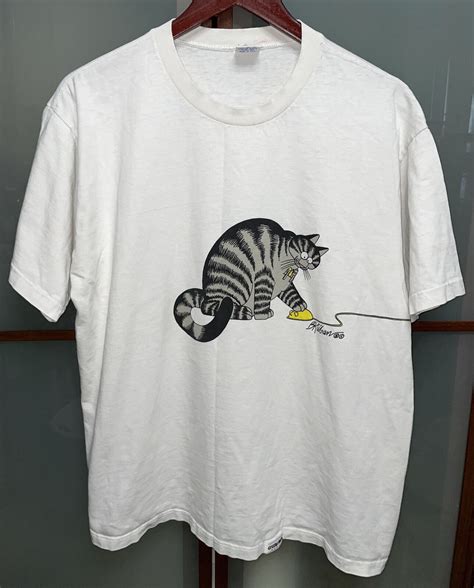B Kliban Vintage Crazy Shirt Hawaii Cat Mouse Single Gem