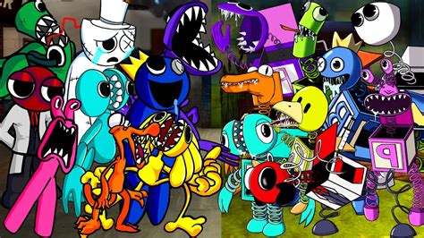 New Rainbow Friends All Phases Vs Boxy Boo Project Playtime Fnf New Mod Roblox Rainbow