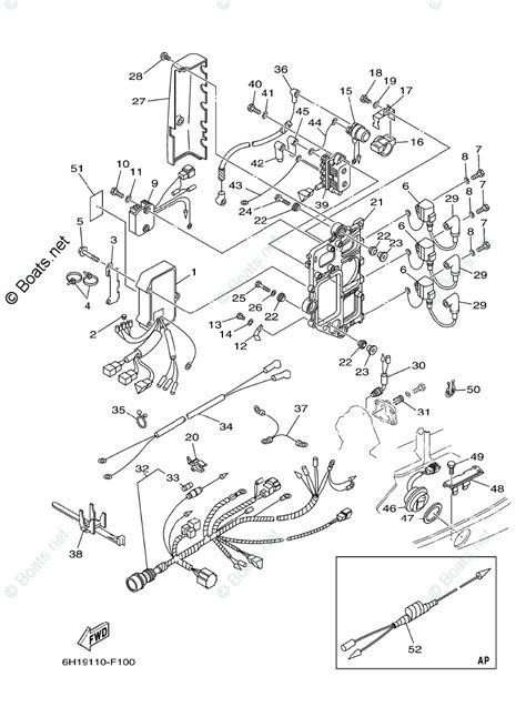 Electrical components and wiring diagram. Yamaha Outboard Parts by Year 2006 And Later OEM Parts Diagram for Electrical | Boats.net
