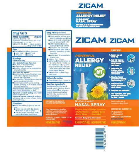 Zicam ® Allergy Relief Nasal Spray