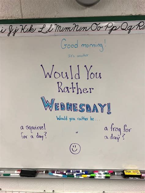 Would you rather Wednesday | Teacher classroom, Responsive classroom