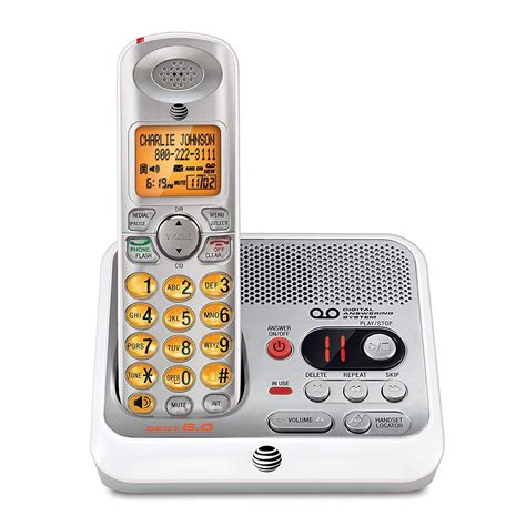 AT&T EL52110 Cordless Phone with Digital Answering Machine, Silver