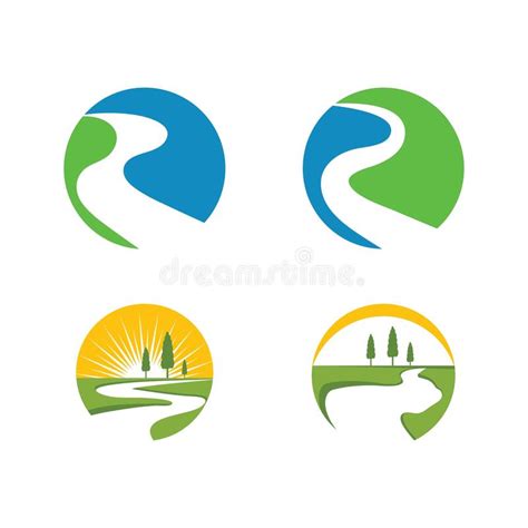 River Icon Vector Illustration Design Logo Stock Vector Illustration