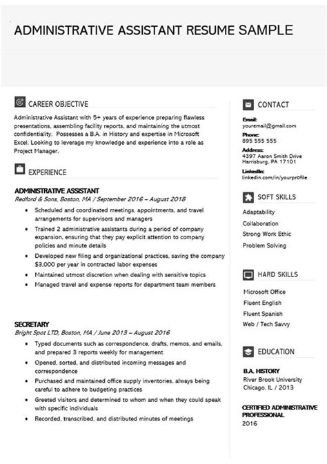 Administrative Assistant Resume Example Writing Tips Images