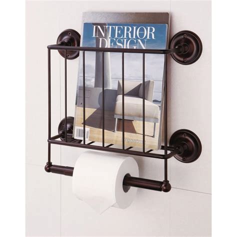 Neu Home 1512 In W Wall Mount Magazine Rack With Toilet