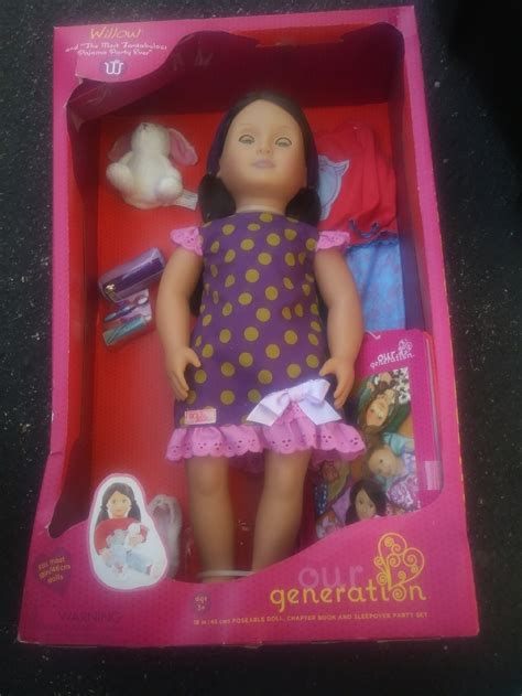 Our Generation Deluxe 18 Doll Willow Pajama Party Brand New Dolls
