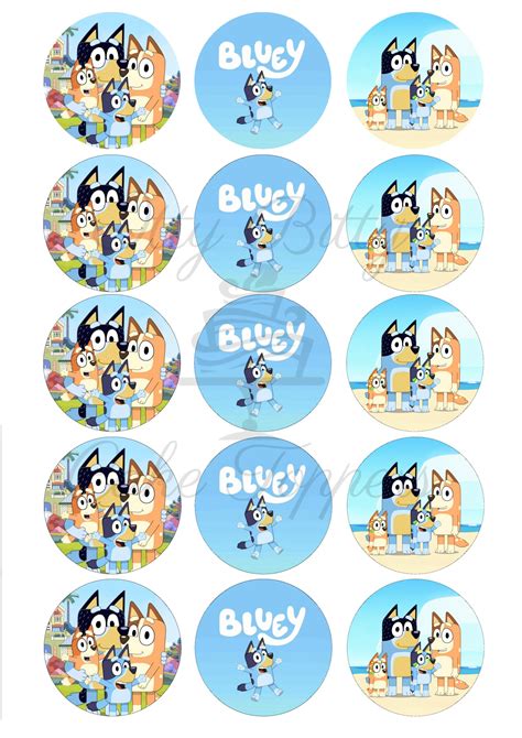 Bluey Cupcake Toppers Printable