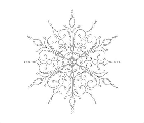Intricate Christmas Snowflake Template 15 Great Downloadable