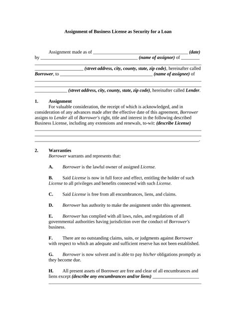 Business License Doc Template Pdffiller